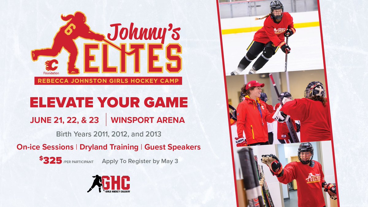 🚨 LAST CALL 🚨

Applications for Johnny’s Elites Girls Hockey Camp close tonight at midnight!  

If you have a young hockey player who’s interested, make sure to not miss out, apply to register now! 

bit.ly/RJElites
