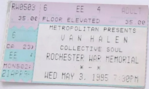 Also this Day in VH 5/3/1995: @VanHalen plays the War Memorial in Rochester, New York.