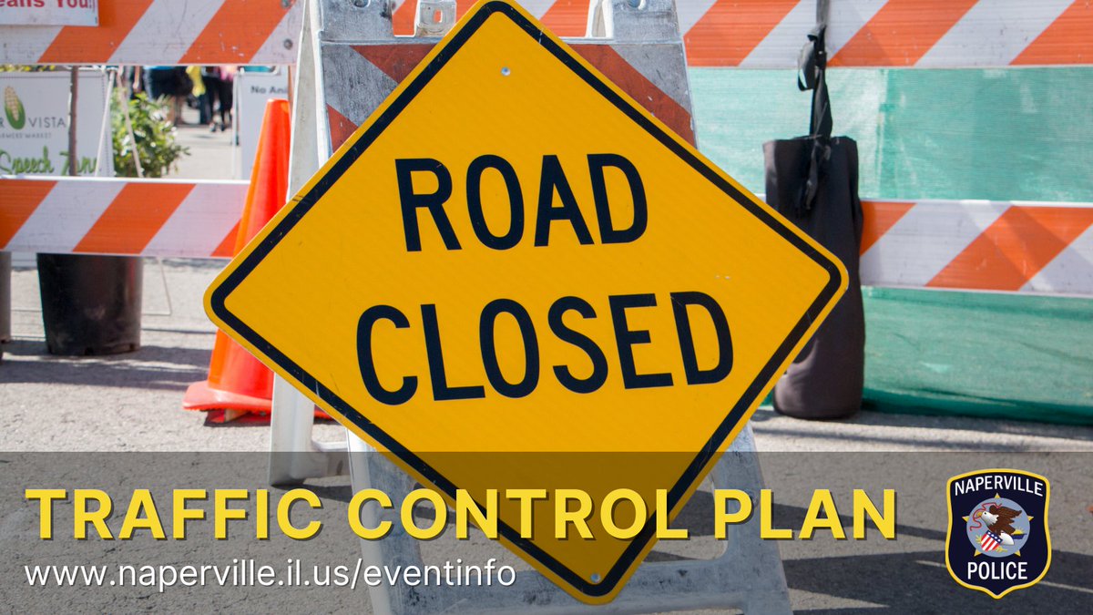 Water Street will be closed this Saturday, May 4, from 8 a.m. until approximately 12:30 p.m. for the Characters on Water Street event. See the traffic control plan at naperville.il.us/eventinfo.