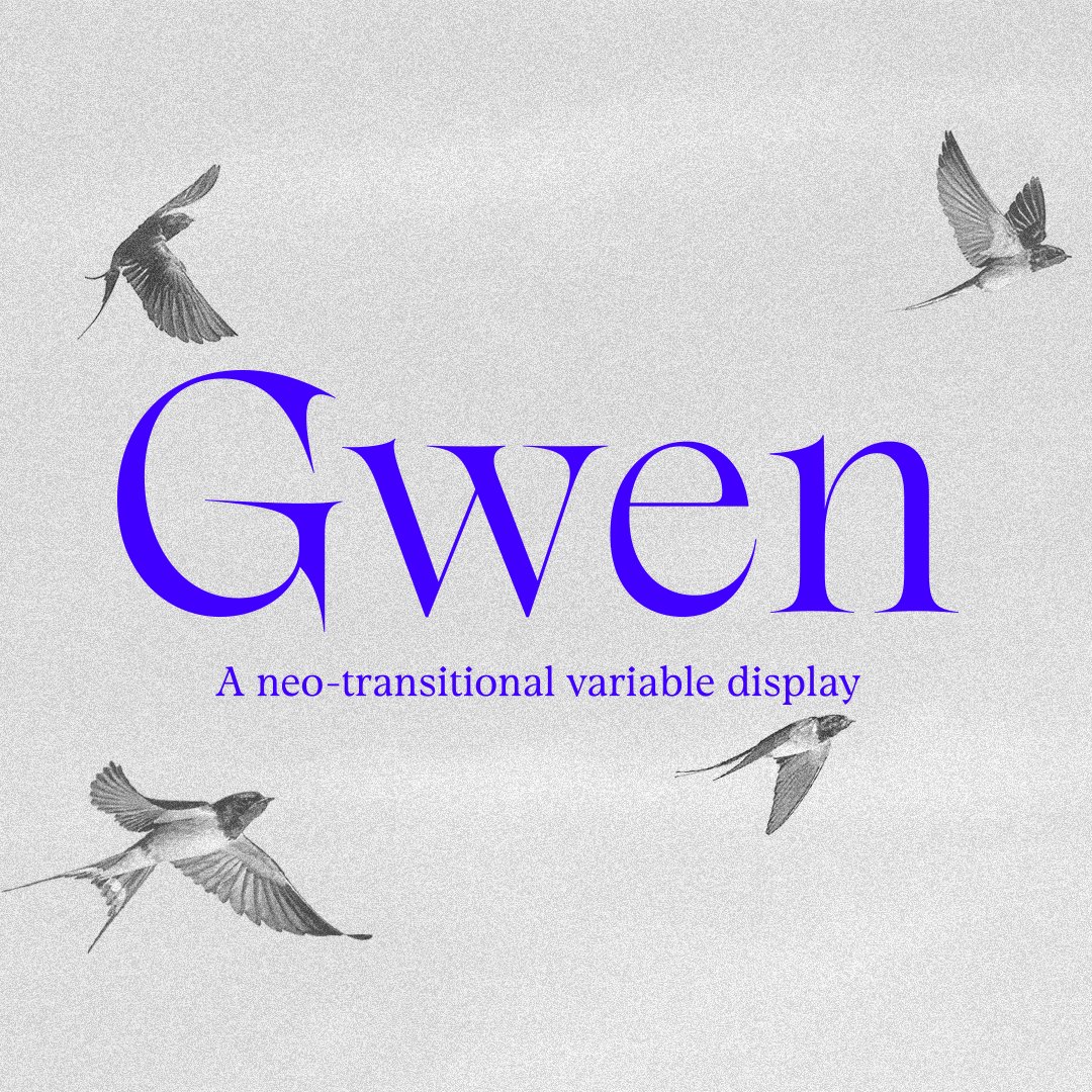 Gwen by Fontfabric Another beautiful ampersand, and a typeface with a novel 'sparkle' or sharpness axis. fonts.ilovetypography.com/fonts/fontfabr…