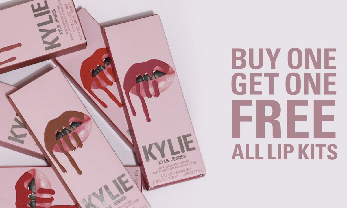 shop my annual buy one get one FREE LIP KIT sale on now at KylieCosmetics.com 📷 @kyliecosmetics