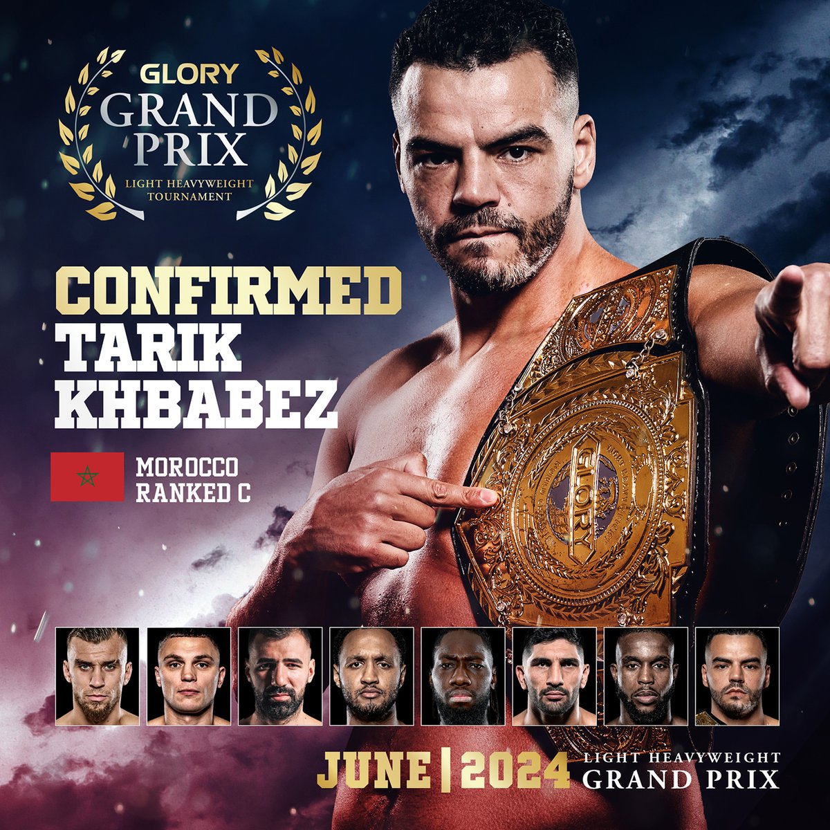 🚨BREAKING: The CHAMP is here! Tarik Khbabez officially enters the GLORY Light Heavyweight Grand Prix on June 8.