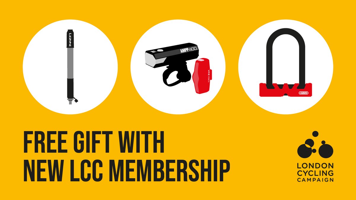 🎁 Get a free lock, light set or pump when you join as a new individual or household member by Direct Debit. Already a member? Refer a friend & you'll both get a gift lcc.org.uk/membership/