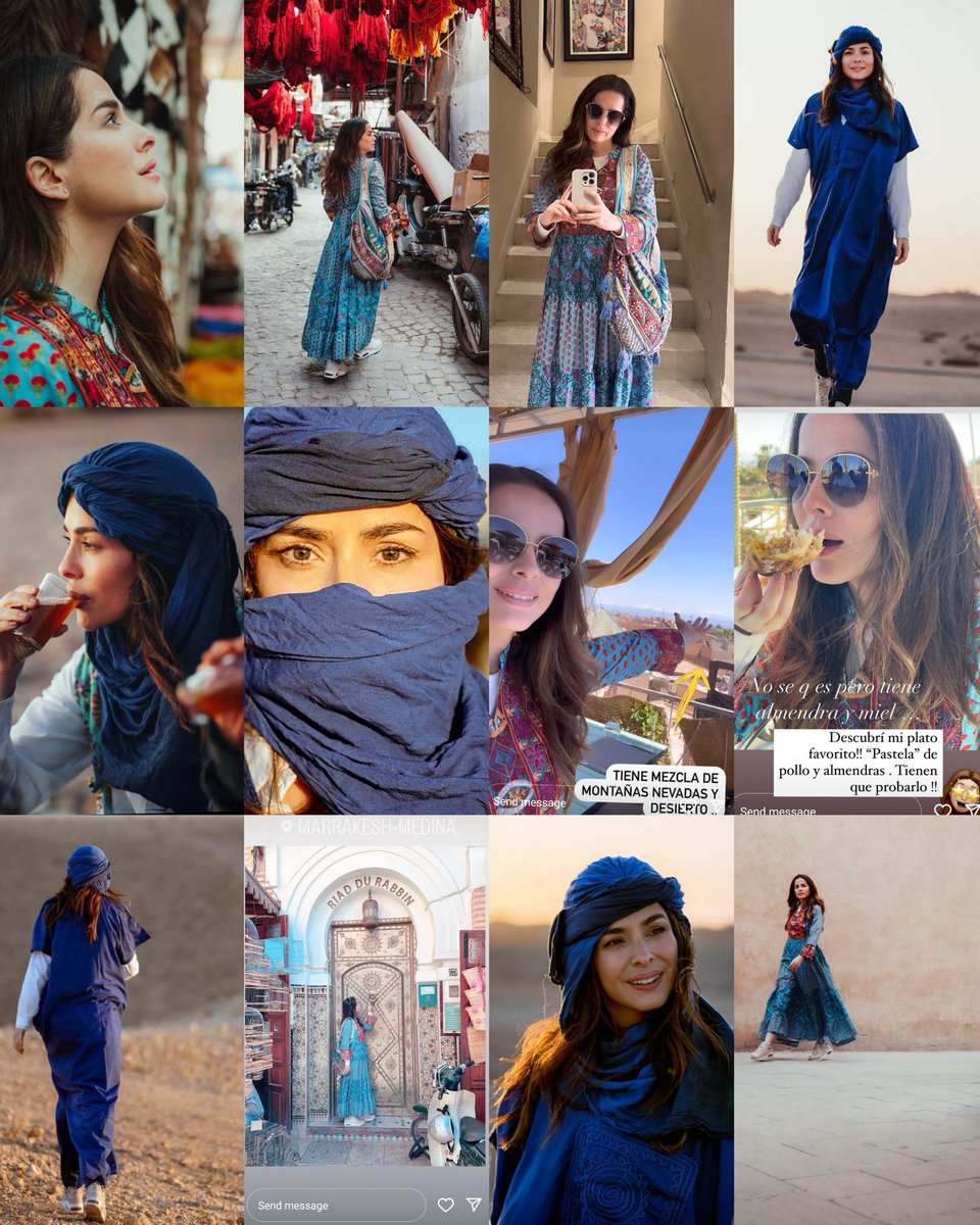 Asii otras fotos de mi actriz colombiana🇨🇴favorita @DannaGarcia en mi país🇲🇦 Espero que hayas disfrutado de tu estancia en Marruecos. Soy una gran fan tuyo desde #pasiondegavilanes Y Me alegra que te guste el plato de pastilla😋 #DannaGarcia #Morocco #maroc #Marruecos #المغرب