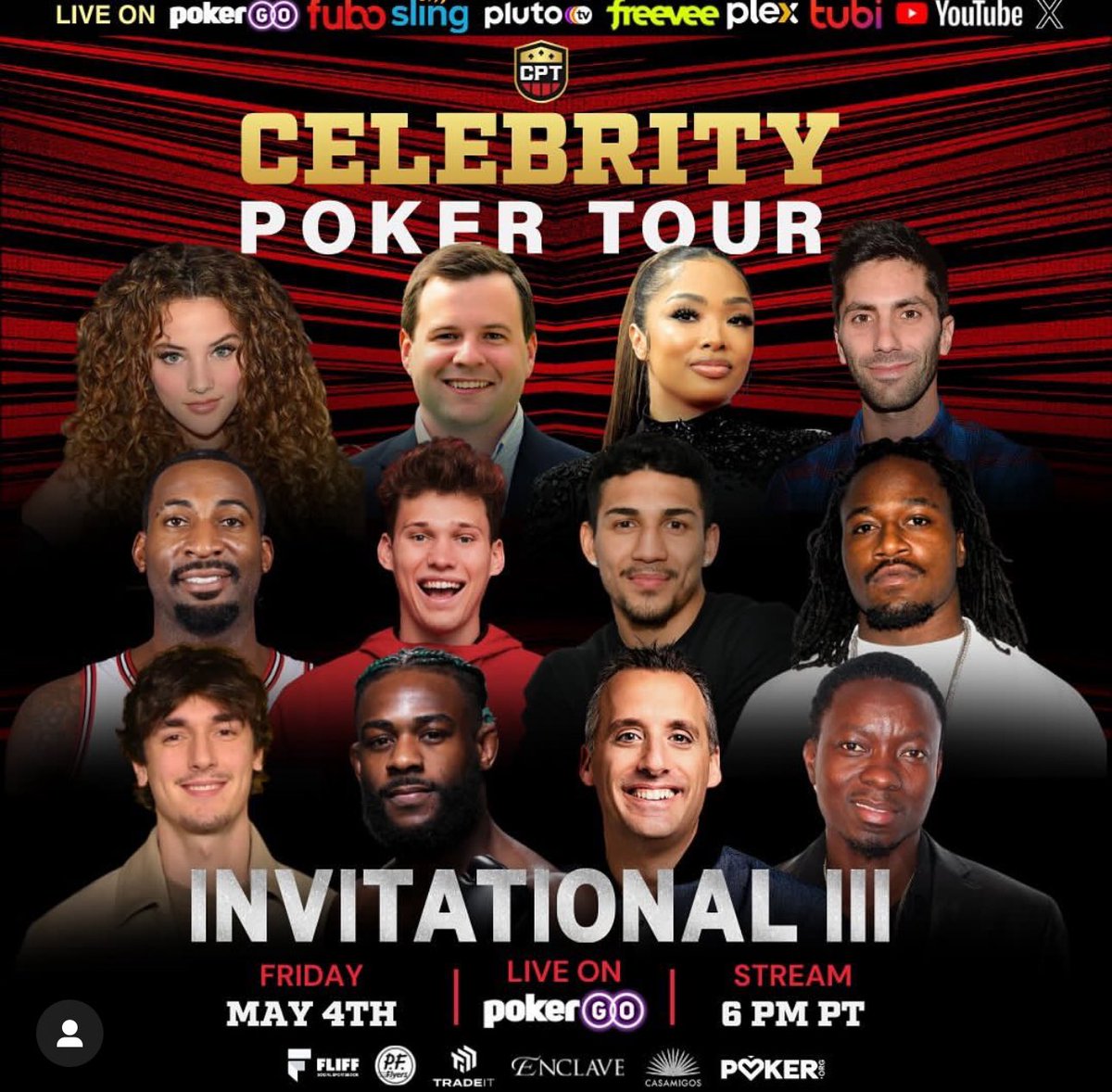 Bama fam, I’ll be playing in the @celebpokertour this weekend in Vegas. Let’s get all the coin!!! #RollTide