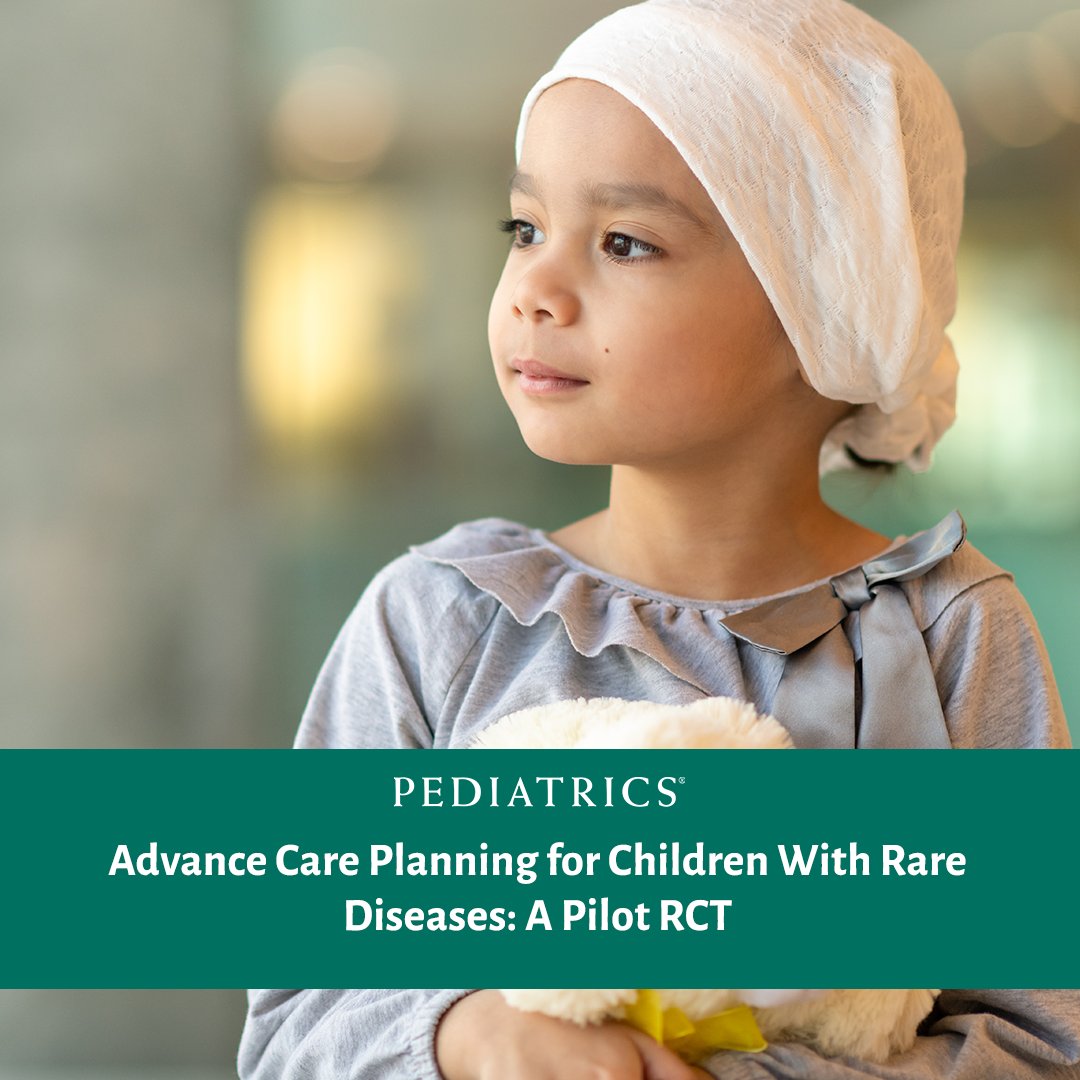 To extend the benefits of pediatric advanced care planning to families of children with rare disorders, @neurometabolism & authors of this #Pediatrics study pilot tested an adaptation of 2 evidence-based interventions to meet these palliative care needs: bit.ly/4drRIe8