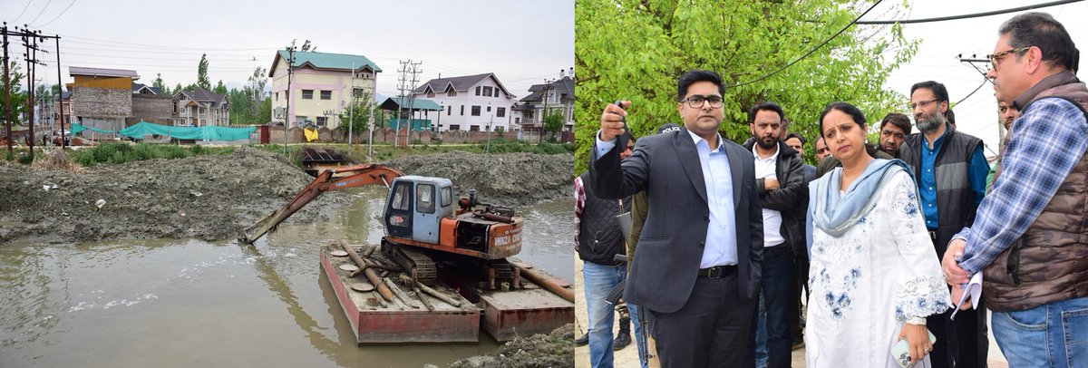 Commissioner Secretary, Housing and Urban Development department (HUDD), Mandeep Kaur, today conducted an extensive tour of several uptown areas of Srinagar to review functioning of dewatering stations established at various locations. @diprjk