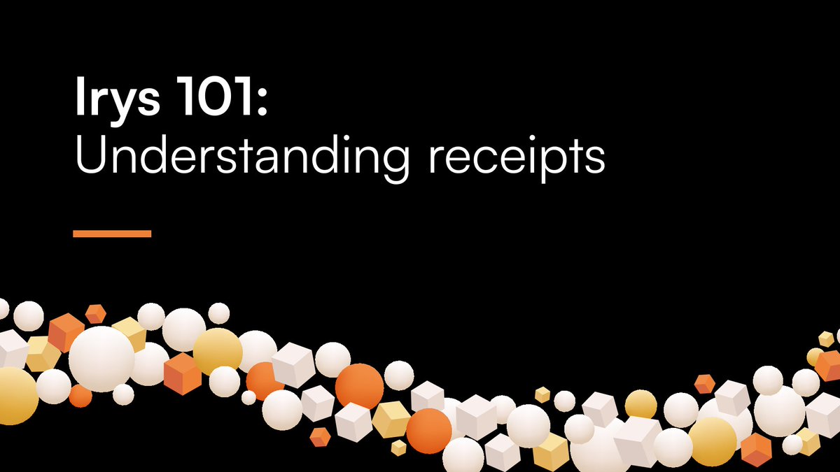 Irys 101: Understanding Receipts 🧵 What are receipts on Irys? They're cryptographic proof of the exact time, accurate to the millisecond, that a transaction occurred. Let's dive deeper into their importance and functionality 👇