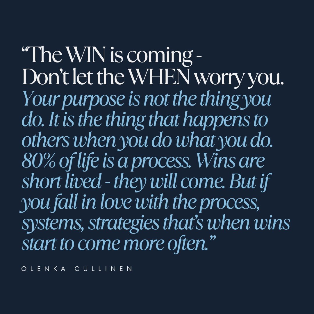 Embrace the journey and trust that the wins will follow. 

#PurposeDriven #Leadership #Inspiration