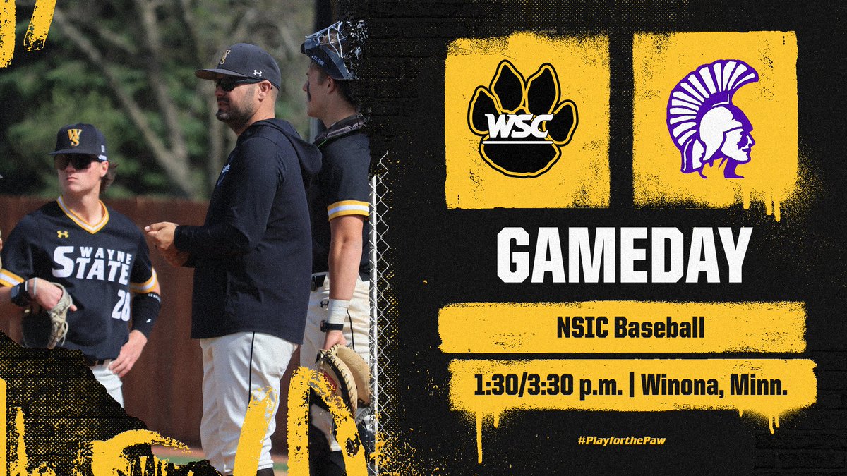 GAMEDAY - @WSCBB visits Winona State today for NSIC doubleheader starting at 1:30 p.m. 📊winonastatewarriors.com/sidearmstats/b… 📺nsicnetwork.com/wscwildcats/