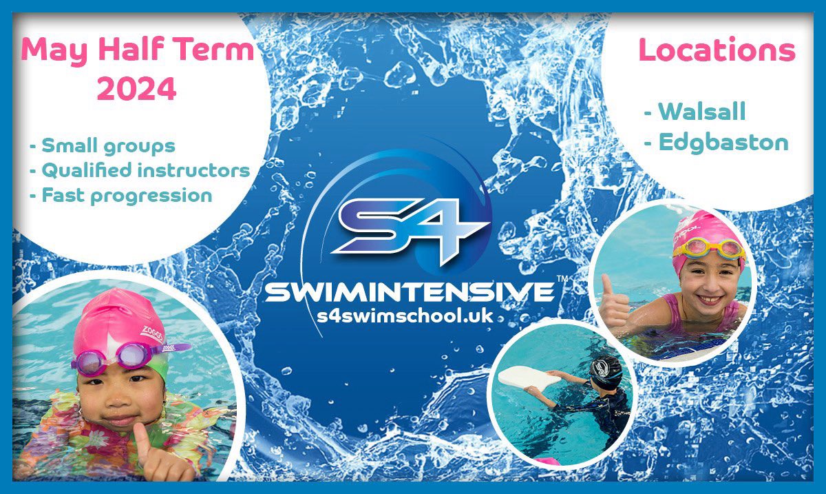 S4 Swim Intensives: Queen Mary’s Grammar School, Walsall and Edgbaston High School for Girls.

💦 Come join us during May Half Term 2024 for our upcoming S4 Swim Intensive week from Tuesday, May 28th to Friday, May 31st 2024. #s4swimschool 

Bookings: s4swimschool.uk/swim-intensive…