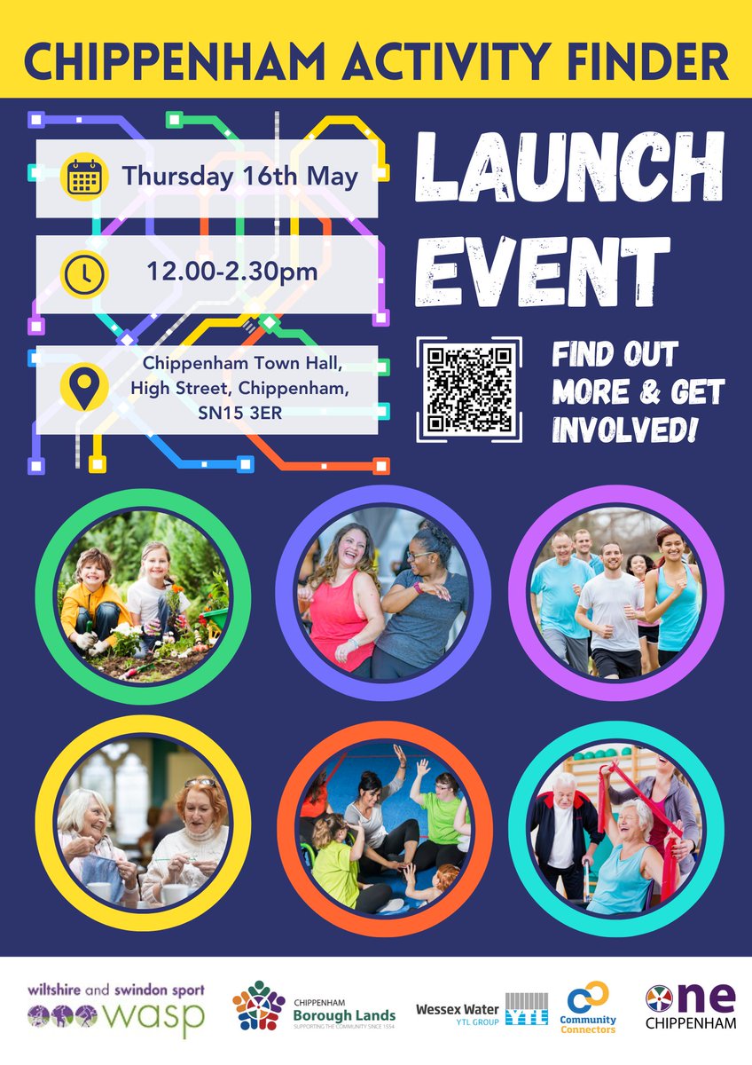 Join us for the Chippenham Activity Finder Launch Event! The CAF is an interactive map that makes finding local sports, arts, music, classes, clubs, and community groups a breeze! Please let us know you're coming by adding your details here: tinyurl.com/3nbmehhr