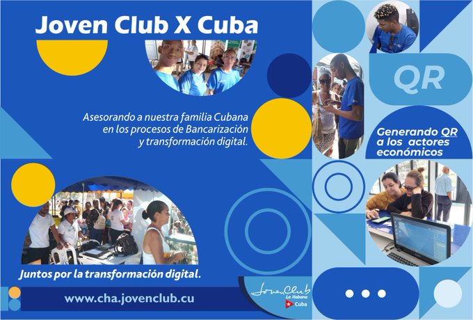 Campaña #JovenClubXCuba 
Procesos de Bancarización y transformación digital. Uso de Pasarelas de Pago. 
#JuntosPorLaTransformaciónDigital
#JovenClubTeConecta