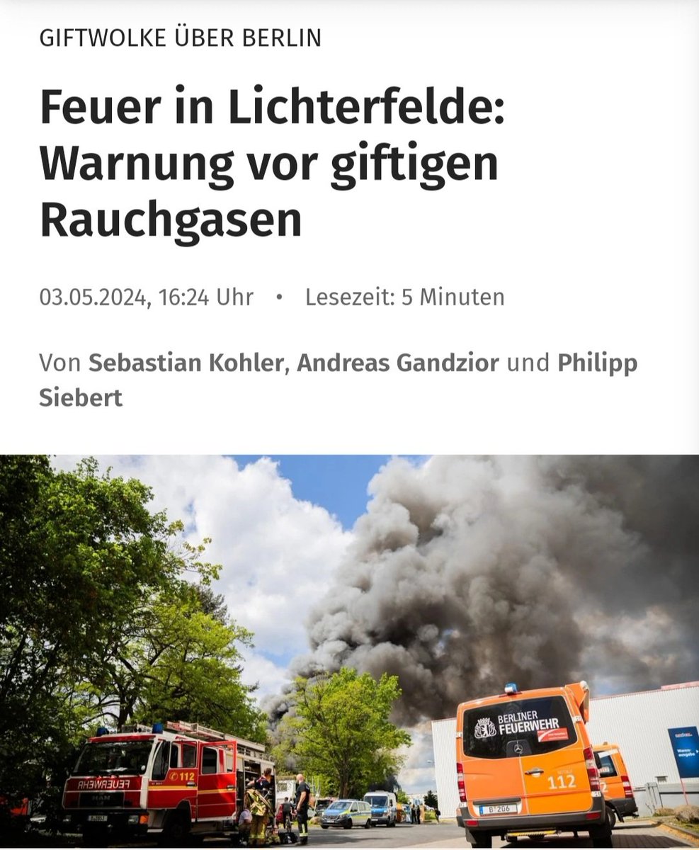 A C H T U N G ⚠️⚠️⚠️ Fenster schließen in Berlin!!! Laut Feuerwehr besteht 'EXTREME GEFAHR'. #Lichterfelde morgenpost.de/berlin/article…