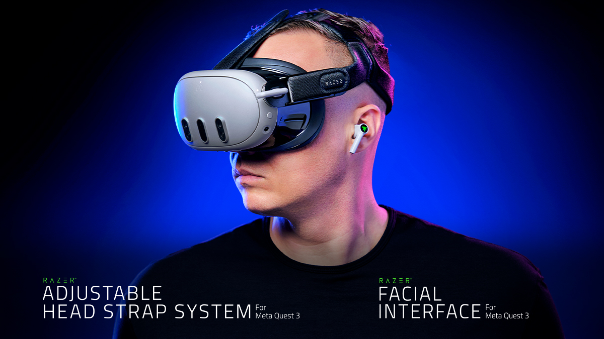 Get real comfort for virtual reality with our accessories for Meta Quest 3: rzr.to/meta-quest-3-f…

Meet the new Razer Facial Interface and Adjustable Head Strap System—Made for Meta and created in collaboration with human factor experts, ResMed.