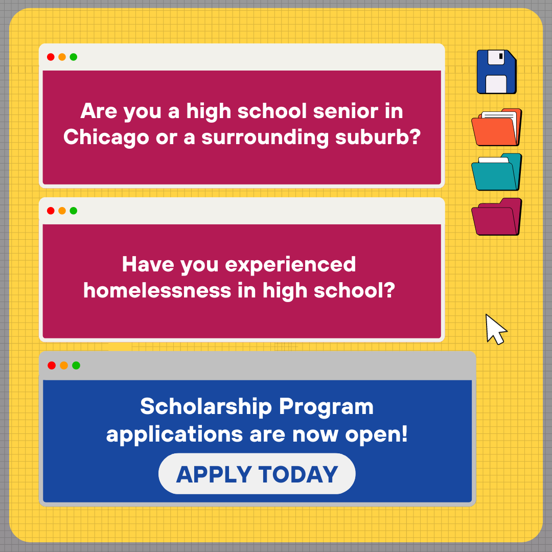 The end of the school year is fast approaching, but don't let senioritis stop you from applying to CCH's scholarship program. There's only ONE WEEK left to apply! Learn more & apply: chicagohomeless.org/scholarships