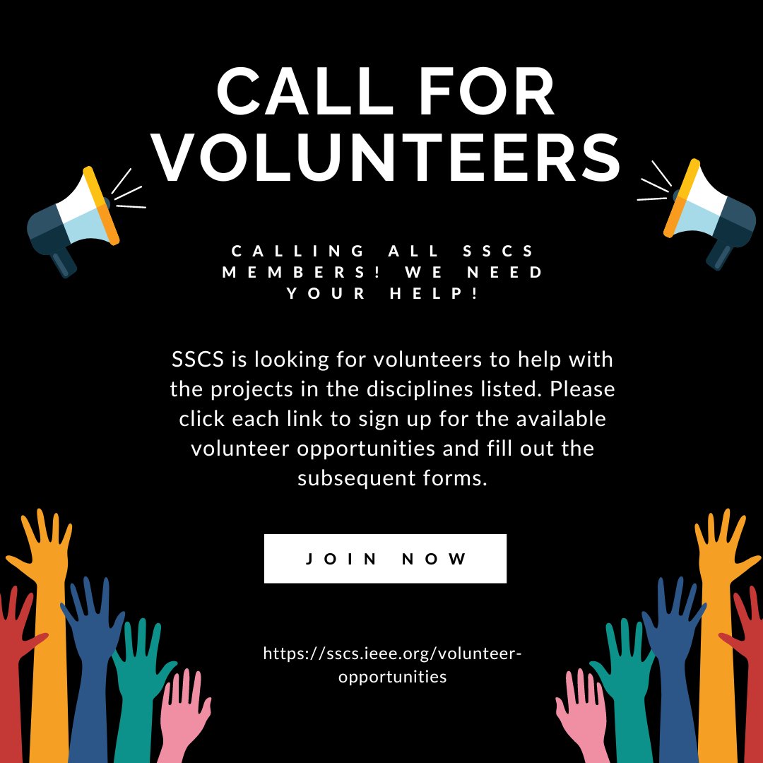 Passionate about driving the future of SSCS? Our strength lies in the dedication of our members and volunteers. Be a part of our initiative by volunteering for our diverse projects. Find out more at bit.ly/4aZBaIK. Your involvement can reshape the future of SSCS!