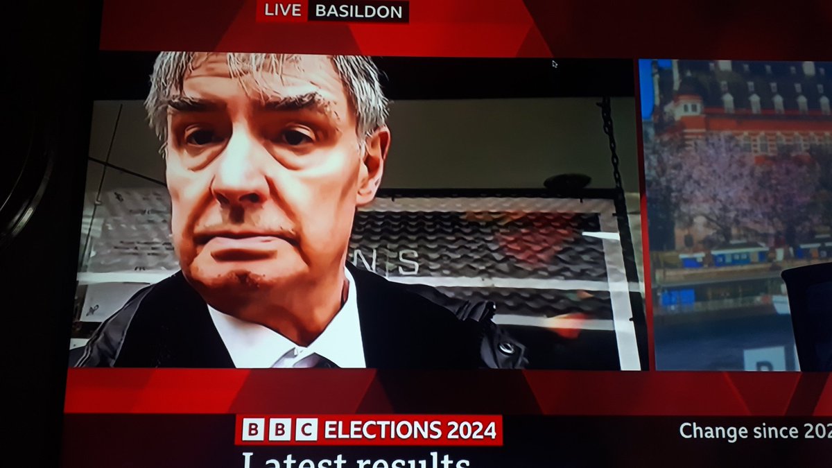 Watching the #LocalElections2024 results wondering if the  former leader of Basildon is in front of a burger bar 🤔🤔🤣🤣🤣
#Election2024 #bbcelections