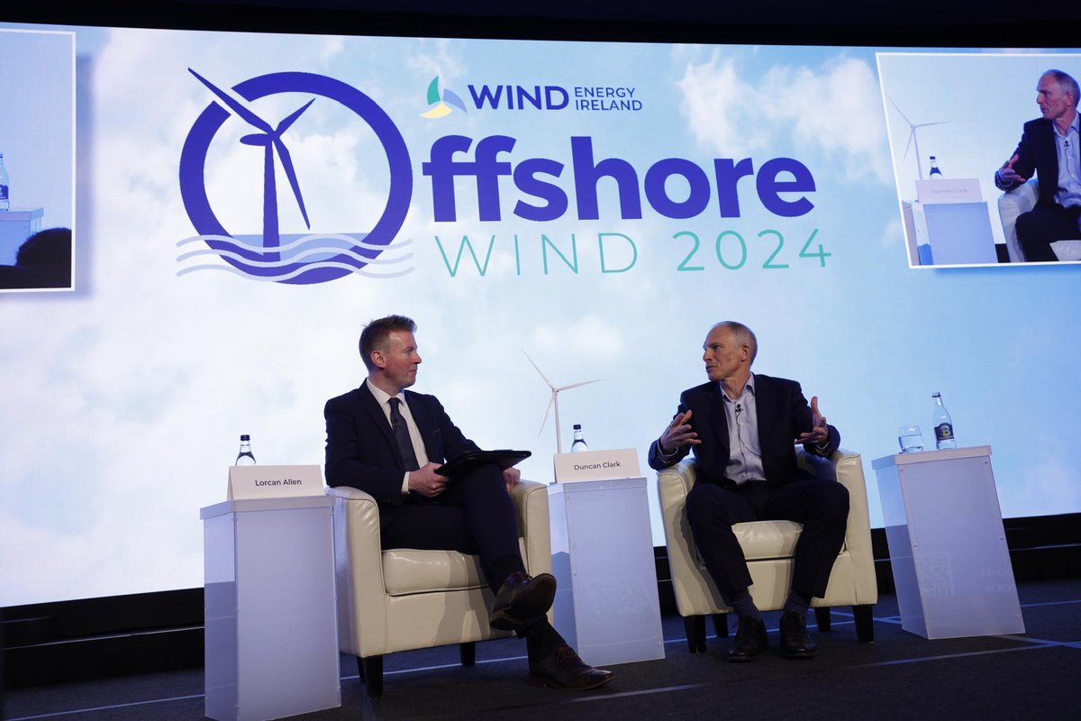 Duncan Clark @WindEnergyIre offshore conference today 'We're here in partnership with @ESBGroup. We want to build 5GW together. Ørsted is behind 29% of the installed offshore turbines & ESB has been electrifying Ireland for a century. It's a strong complementary proposition.'