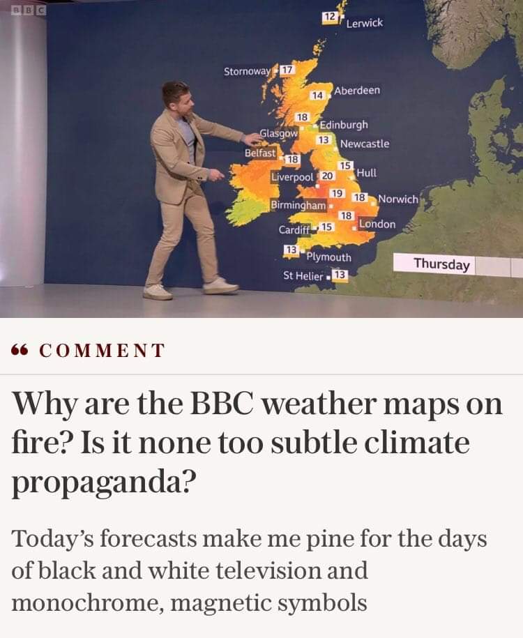 FFS what's the matter with you @bbcweather 

#DefundTheBBC 
#ClimateScam