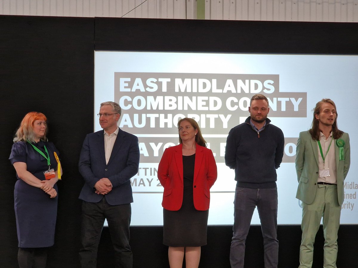 🚨BREAKING: Labour's Claire Ward is mayor of the East Midlands. More to follow @Notts_TV #LDReporter #LDReporterNotts