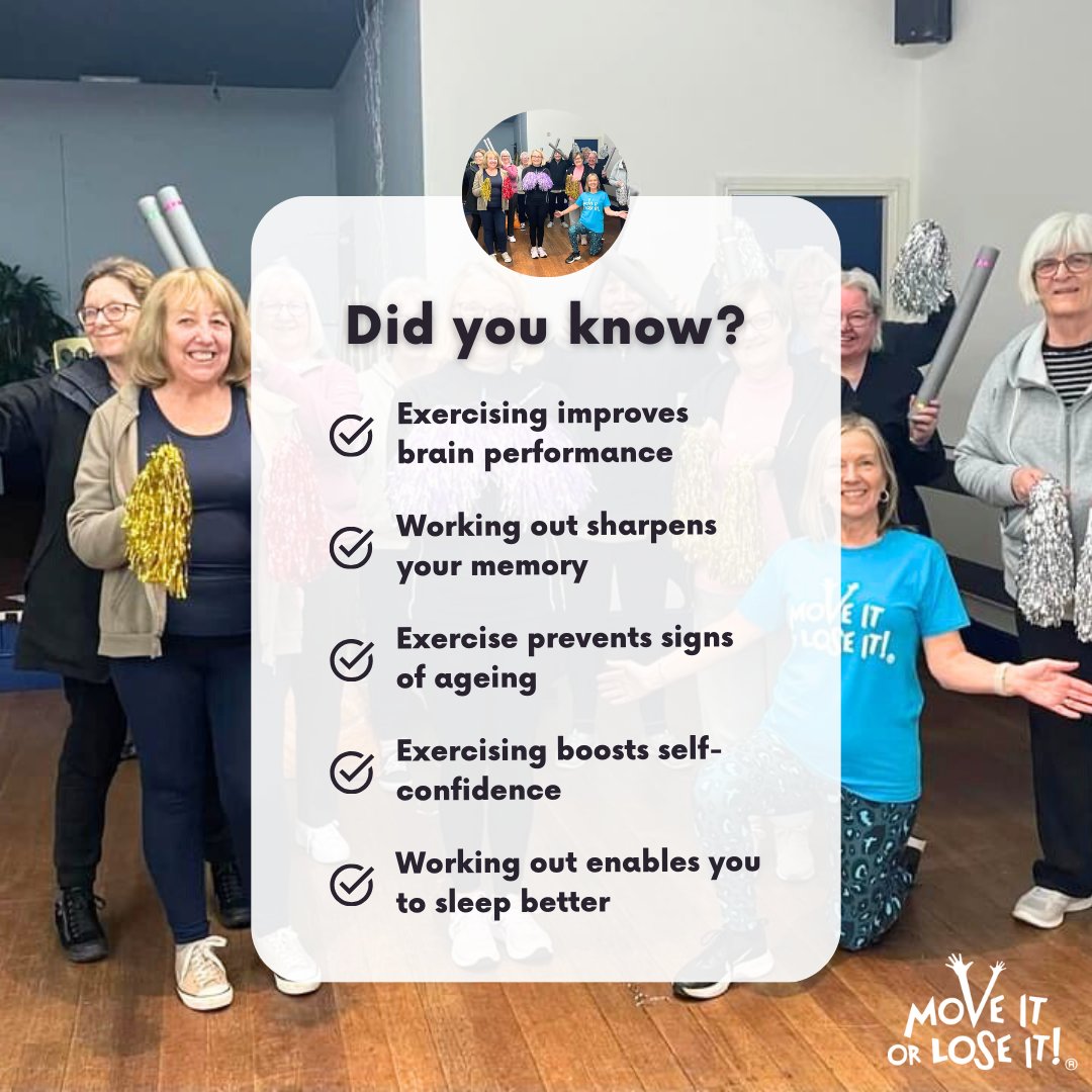 Group exercise classes are an excellent way to prevent loneliness & provide a sense of purpose. At #Moveitorloseit, we are passionate about helping #olderadults with #activeageing & #happyageing. Click here to find out more: 👇moveitorloseit.co.uk @betterageing