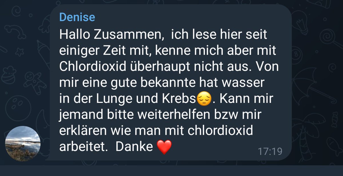 Indem man Abstand zur Chlorbleiche hält und Menschen mit der Diagnose nicht noch vergiftet 🤷🏼‍♂️