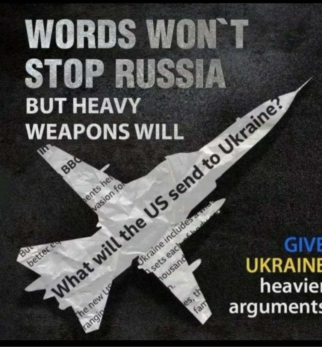 @Deus_Vult450 World leaders, please arm Ukraine.
#StopPutinNOW