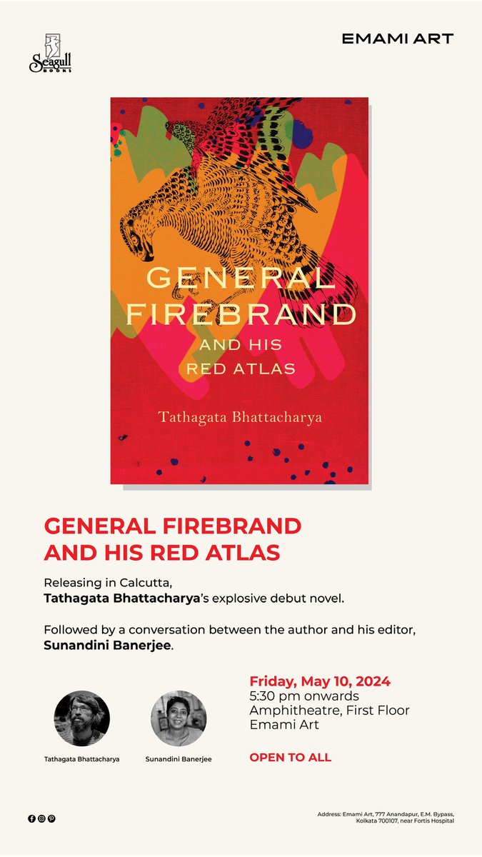 If you’re in Calcutta on 10 May and free for the evening, then do come to this! Tathagata Bhattacharya and I will be talking about his debut novel which is pretty fantastic!