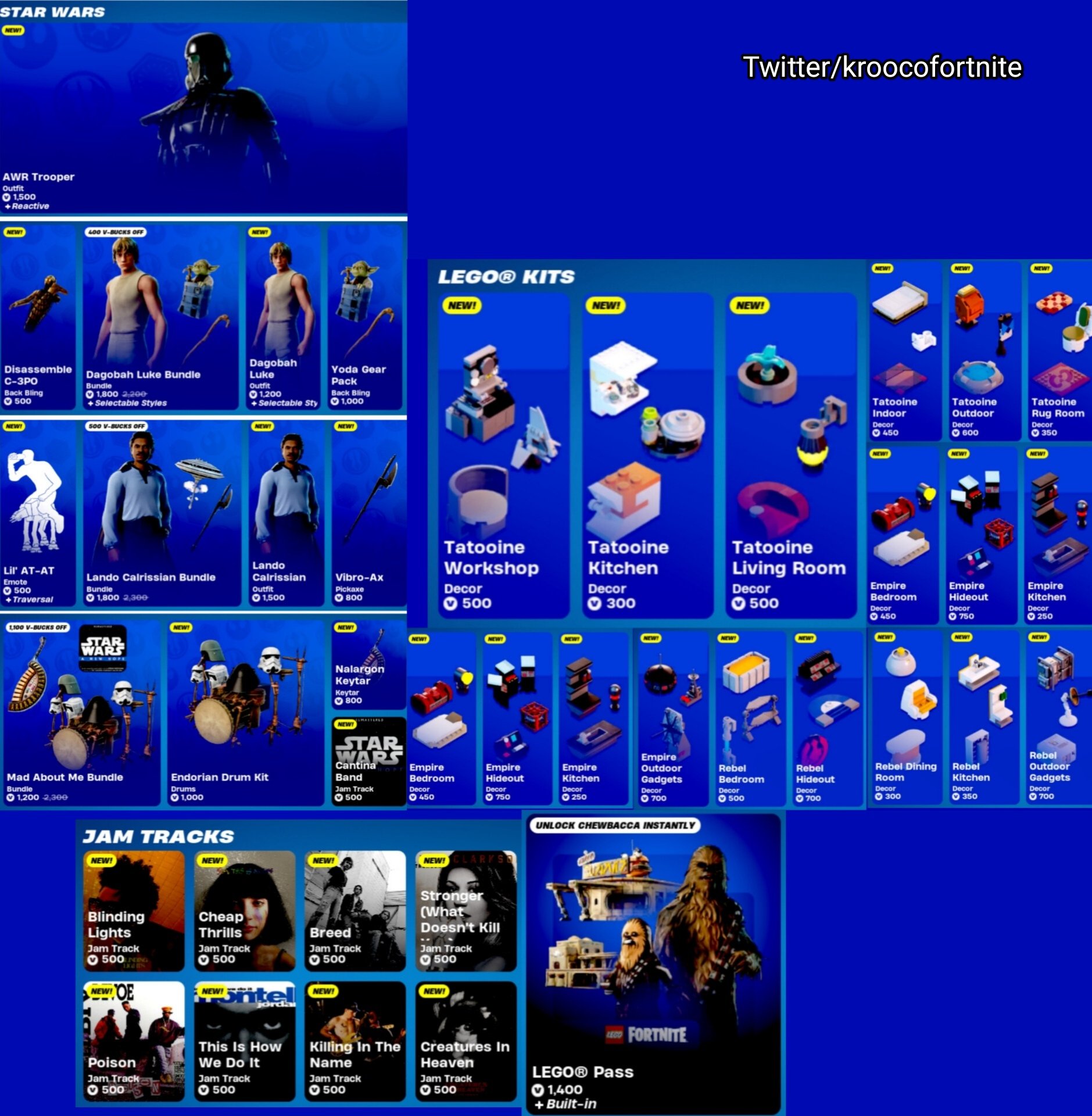 Krooco Fortnite on X: &ldquo;All the New Star Wars cosmetics are OUT NOW 