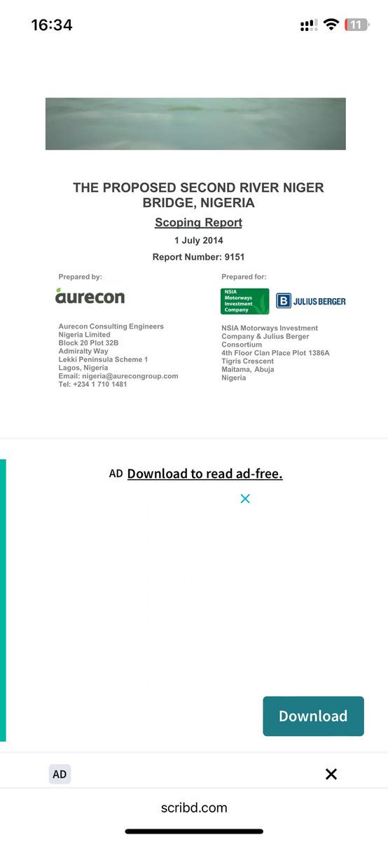 Thats the scoping record for the EIA for the second Niger bridge project. Don’t make them tell you EIA is no big deal.