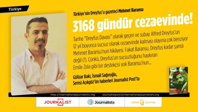 Gazeteci Gülizar Baki, İsmail Sağıroğlu ve Şemsi Açıkgöz: Türkiye’nin Dreyfus’u cesur gazeteci Mehmet Baransu. 'Cesaretin bedeli 9 yıl hapis' #ÖzgürBasınÖzgürToplum