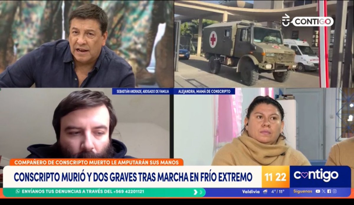 Q caga con los cabros q están haciendo el SERVICIO MILITAR, 1 chico muerto,1 va a necesitar diálisis,1 tendrán q amputarlo,1  intentó suicidarse y los otros queriendo salir y están aislados🤦🏻‍♀️ 
@Mayafernandeza 
@GabrielBoric  esto es URGENTE 

#JusticiaParaFranco 
 #ContigoCHV