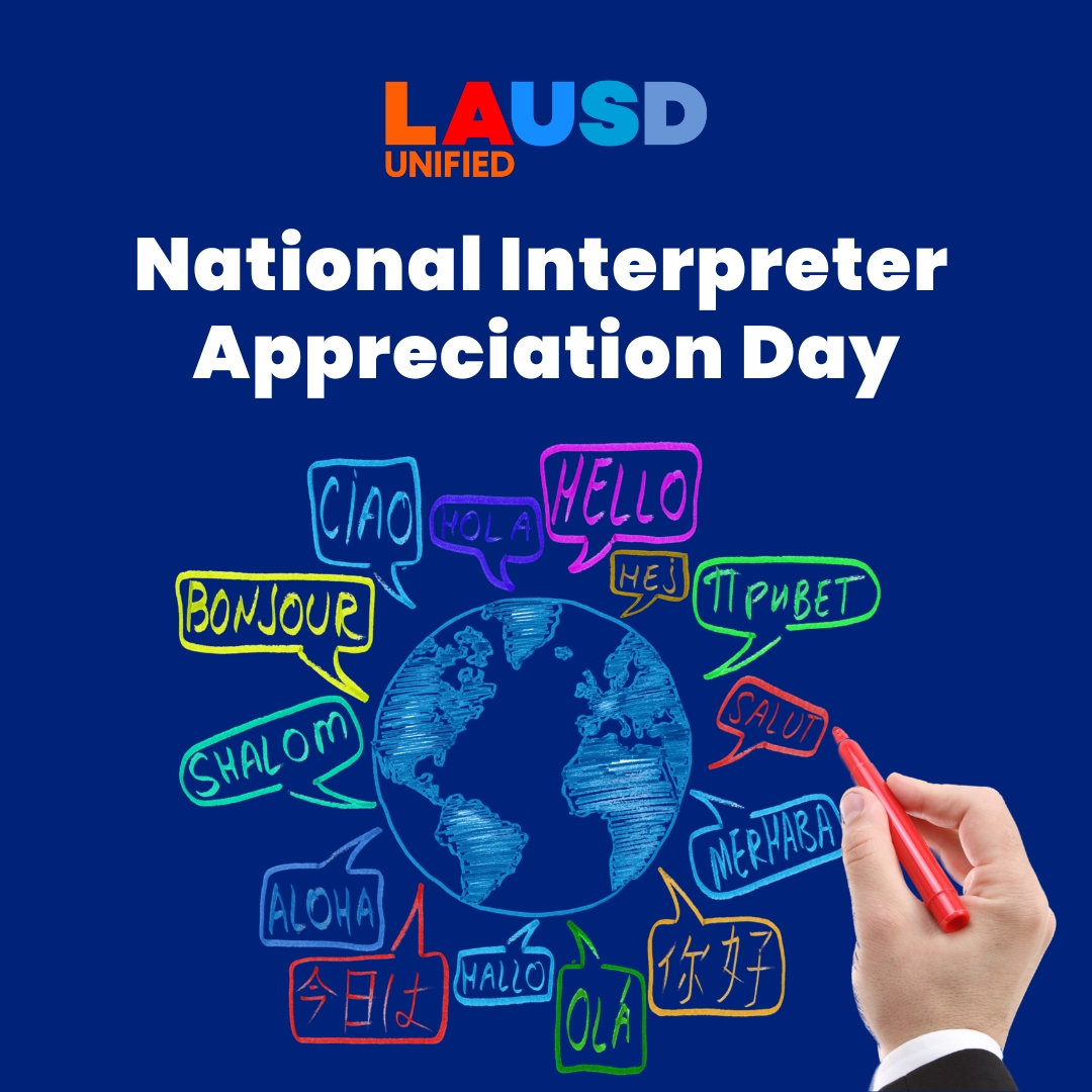 English and 97 languages are spoken at @LASchools. Thank you, Los Angeles Unified Interpreters, for making sure we connect and communicate with our families. We admire your skill and dedication. #NationalInterpreterAppreciationDay