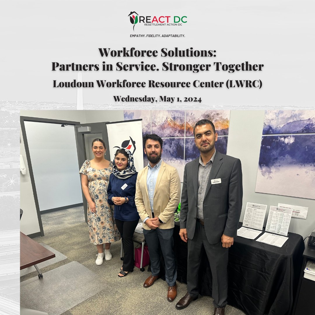 reactdcorg's tweet image. 🌟 REACT DC&apos;s Resettlement Team &amp;amp; Employment Dept were thrilled to join the Workforce Networking Event at Loudoun Workforce Resource Center this week! 🤝 An afternoon of collaboration, connections &amp;amp; shared insights. Thanks to all who made it! #NetworkingSuccess #CommunityUnity 🎉