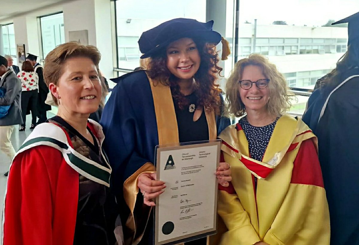 Congratulations to Dr Verena Berard who was conferred with her PhD in Environmental Science at our spring ceremony. She was supervised by Dr Margaret O’Riordan and Dr Mark Garavan of ATU Mayo and Dolores Byrne @atusligo_ie @ATU_GalwayCity @atu_ie @VerenaBerard