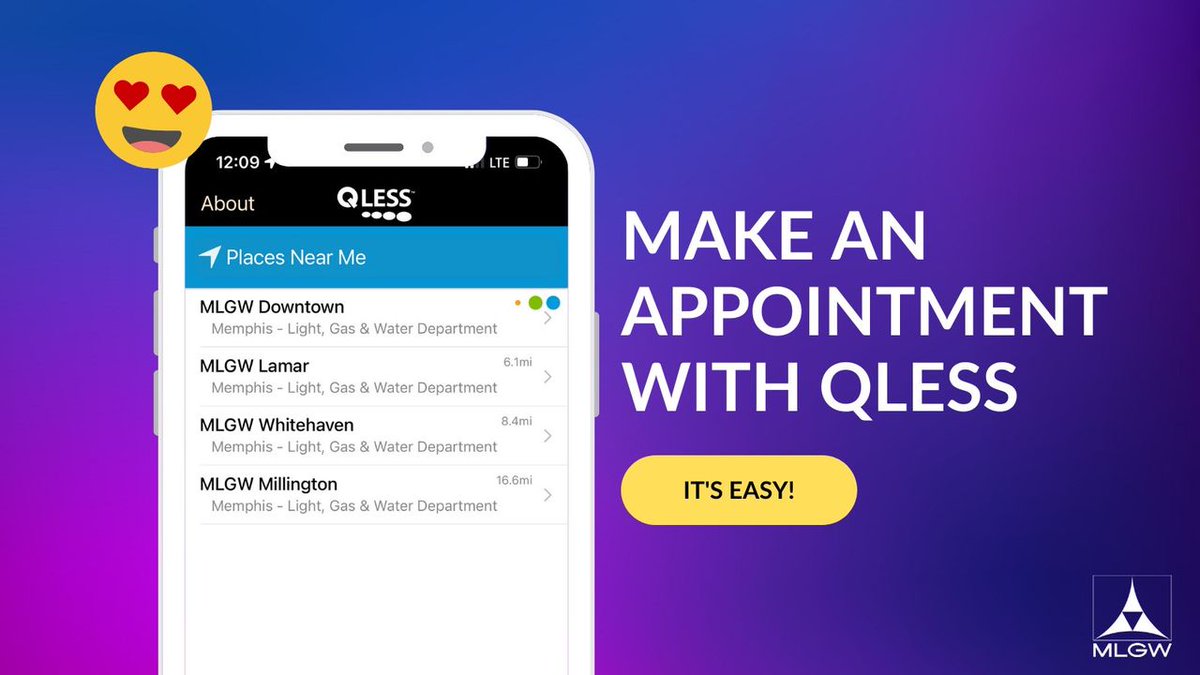 #MLGW’s Community Offices accept walk-ins. You can also make an appointment and see a credit counselor on YOUR schedule. Go go to mlgw.com/appt or download the QLESS app. #ServingYouIsWhatWeDo