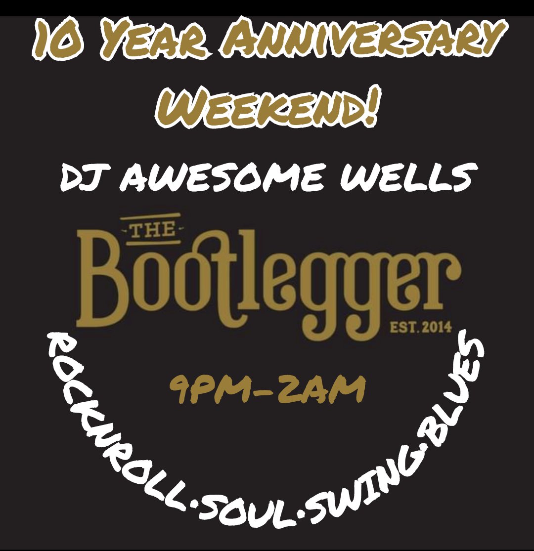 DJAwesomeWells (@djawesomewells) on Twitter photo Celebrate 10 years of <a href="/Bootlegger_bars/">Bootlegger Bars</a> with us this weekend!
The revelries begin tonight at the place where it all began <a href="/Brstlbootlegger/">Bristol Bootlegger</a>
Join us for tasty tunes & delicious until 2AM! ⭕✨🍷🎶🍸
#dj #bristol #cocktails #10yearsstrong #cocktailbars #tgif Celebrate 10 years of <a href="/Bootlegger_bars/">Bootlegger Bars</a> with us this weekend!
The revelries begin tonight at the place where it all began <a href="/Brstlbootlegger/">Bristol Bootlegger</a>
Join us for tasty tunes & delicious until 2AM! ⭕✨🍷🎶🍸
#dj #bristol #cocktails #10yearsstrong #cocktailbars #tgif