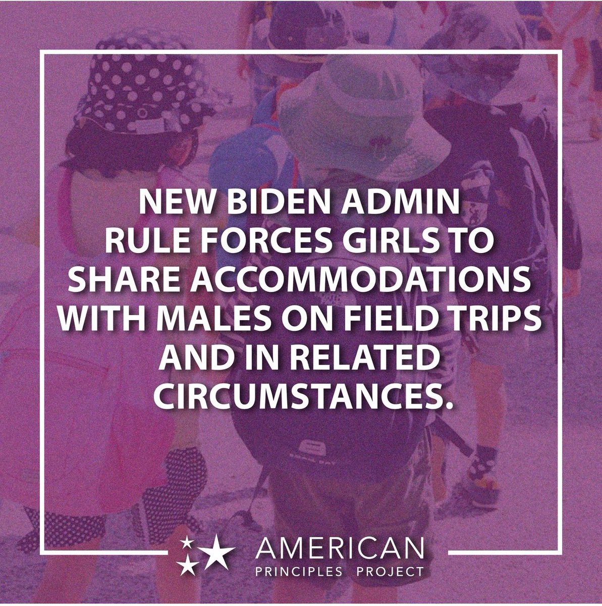 This is Joe Biden’s continued attack on women and girls. Women and girls should have their own spaces which ensures privacy, safety and protection. This fact is lost on Biden who has never given that to women not even his own daughter.