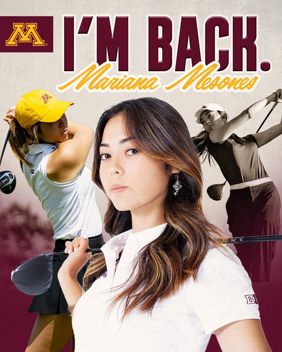 She’s back! 

Join us in welcoming @MesonesMariana back to the squad! 〽️💛

#SkiUMah x #GoGophers