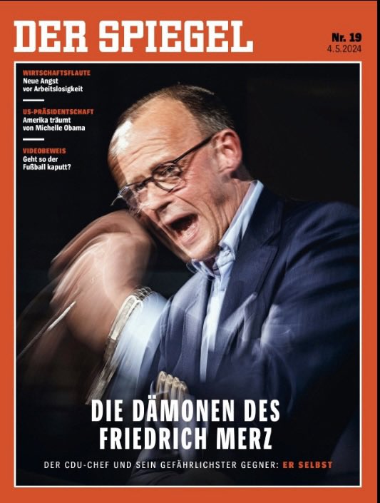 NRW-Ministerpräsident Wüst wirbt im Juni 2023 in einem FAZ-Gastbeitrag für einen weniger populistischen Kurs seiner CDU, woraufhin Merz einen wochenlangen Wutanfall bekommt und fast den Parteivorsitz hinschmeißt und das ist auch schon alles, was man über Merz wissen muss.