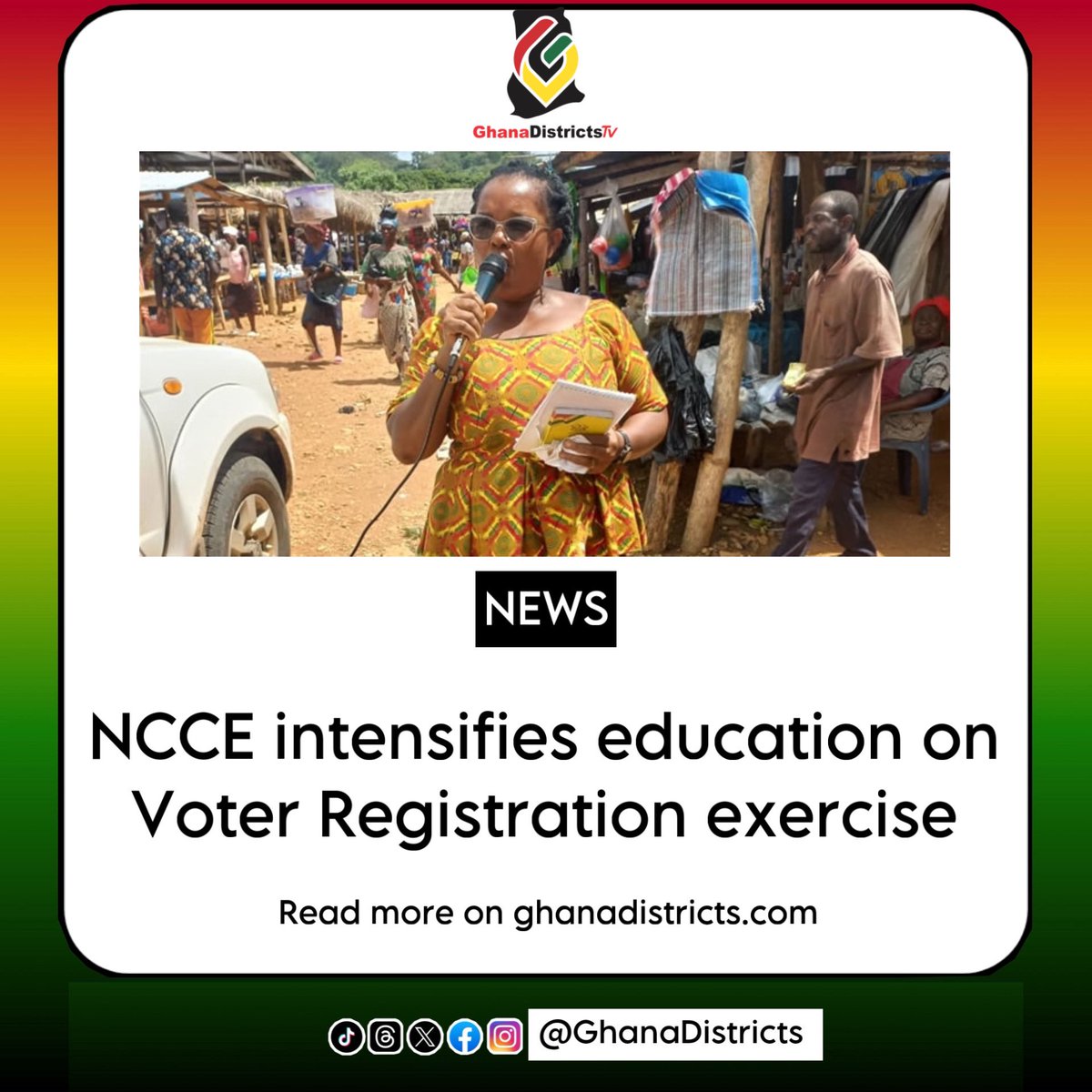 NCCE intensifies education on Voter Registration exercise 

🔗: ghanadistricts.com/Home/Reader/50… #GhanaDistricts