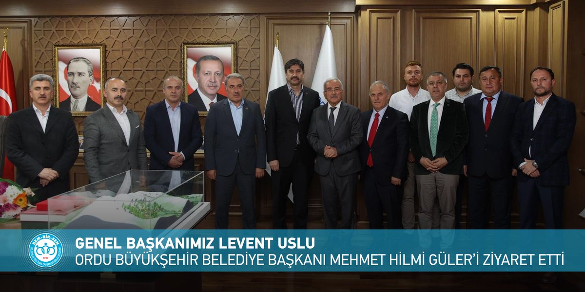 Genel Başkanımız Levent Uslu Genel Başkan Yardımcımız Faruk Zihni Ordu Şube Başkanımız Rahmi Çakar ve Yönetim Kurulu Üyelerimiz Ordu Büyükşehir Belediye Başkanı Mehmet Hilmi Güler’e hayırlı olsun ziyareti gerçekleştirdi. @mhilmiguler @OrduBBld @52Bembirsen ⤵️…