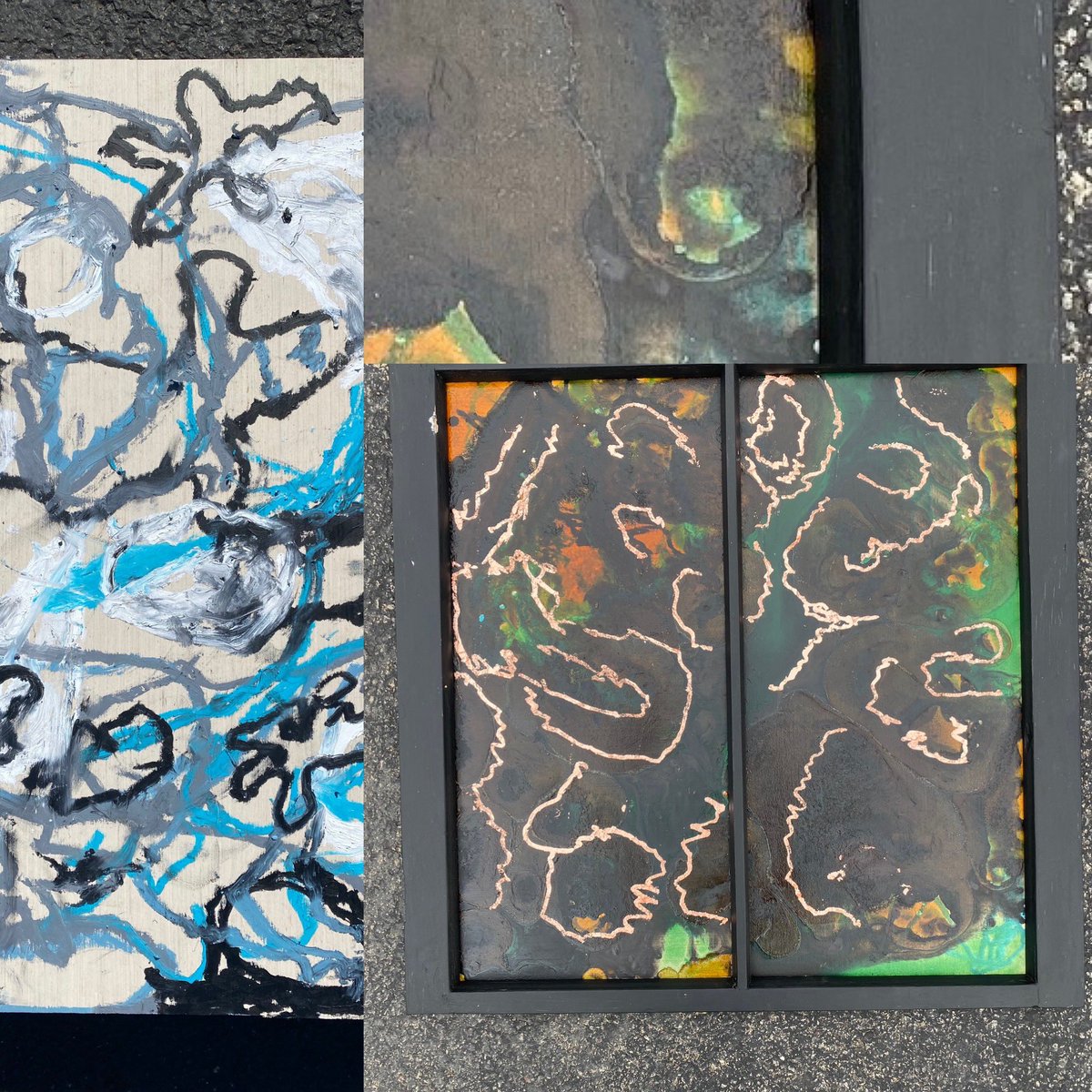My process  #abstract #art #painting #abstractart #abstractpainting #contemporaryart #CP #cerebralpalsy #pittsburgh #paintanyway #flaming_abstracts
