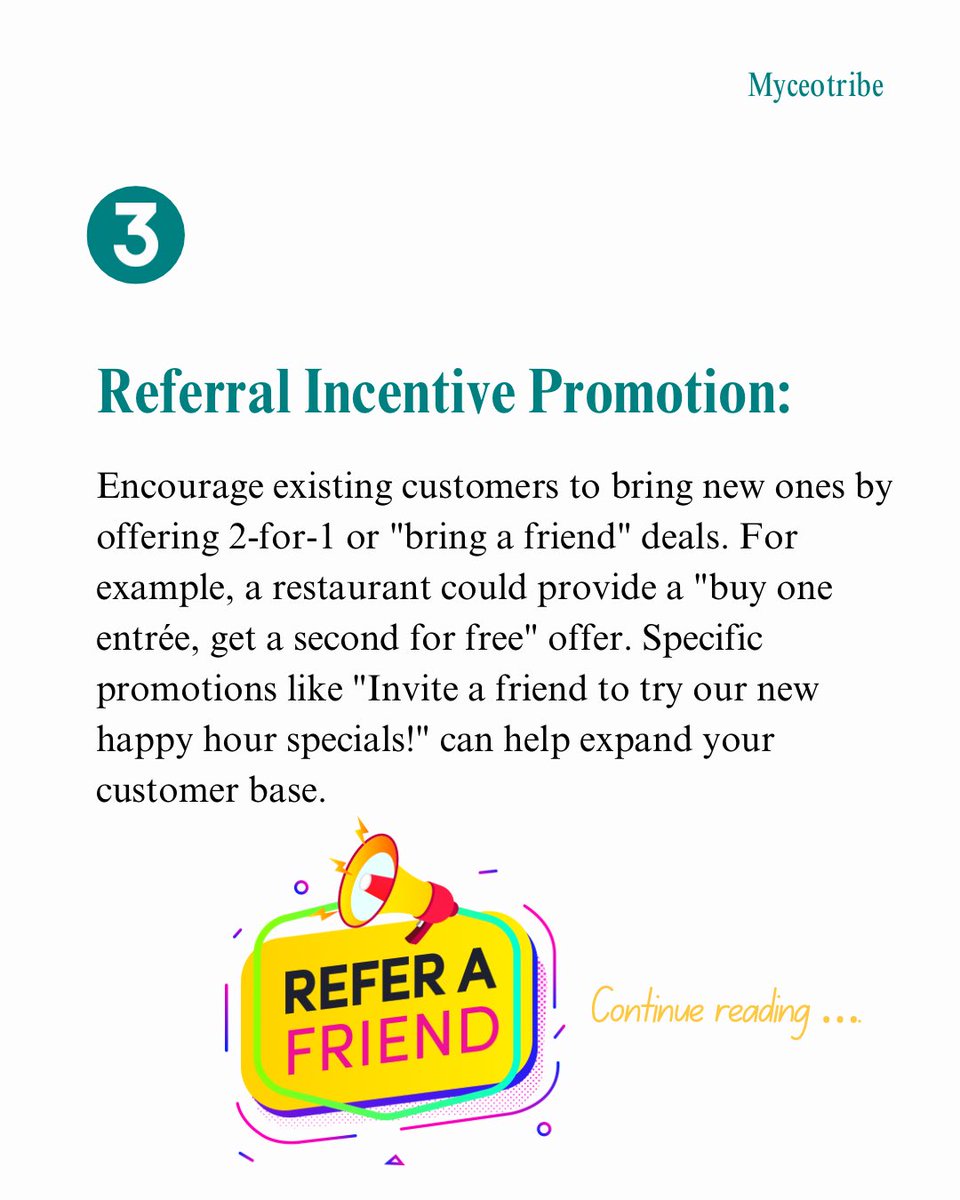 Are you a small business owner
Do you wants to attract new customers? 
Here are 5 time-tested ways to help you bring in “new customers.”

#myceotribe #businessquotes #businesstips #smallbusinessowner #ukbusinessowner #naijabusinessowners #entrepreneurs