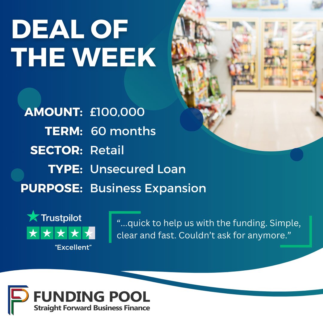 Our deal of this week is with a Retail Business in Scotland. We were delighted to facilitate a loan to help them with an expansion for continued growth! #ukbusiness #businessloans #SMEfinance #smallbusinessuk #smallbusinessowner #Retail