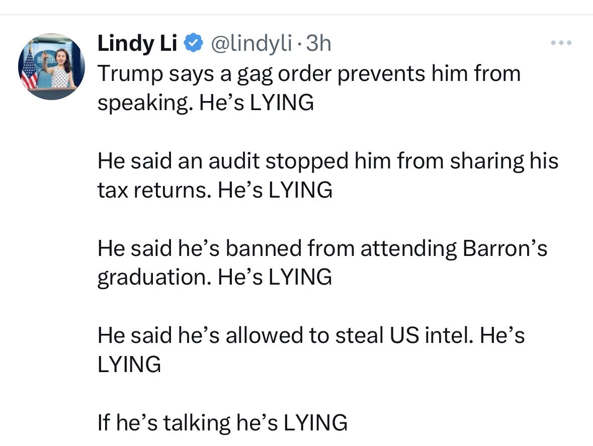 Actually, I’d have no trouble believing that Trump has been banned from Barron’s graduation— by Melania, by school administrators, by the families of the other students, by his grown children, by the groundskeepers, by the National Association of Septic Tank Technicians, by—