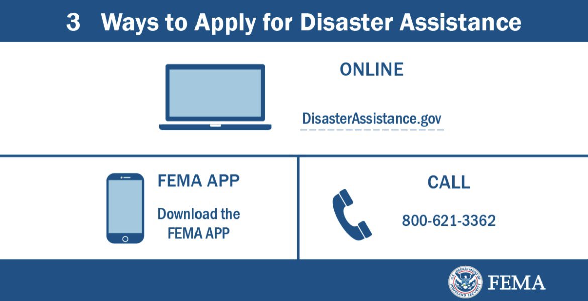 #Oklahoma, disaster assistance is now available for individuals in Hughes, Love or Murray counties, who sustained damage from the tornadoes beginning April 25th. ☎️To apply for assistance call 800-621-3362 Additional ways to apply: 🖥️disasterassistance.gov 📲FEMA app