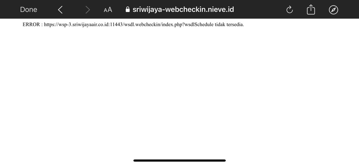 @SriwijayaAir flight kami diubah dari sriwijaya ke nam air, abis itu flight dimajuin, pas besok mau flight gak bisa web check-in,  telp call centre 22nye kagak bisa, lau maunye ape sih @NAMair @SriwijayaAir 🤬