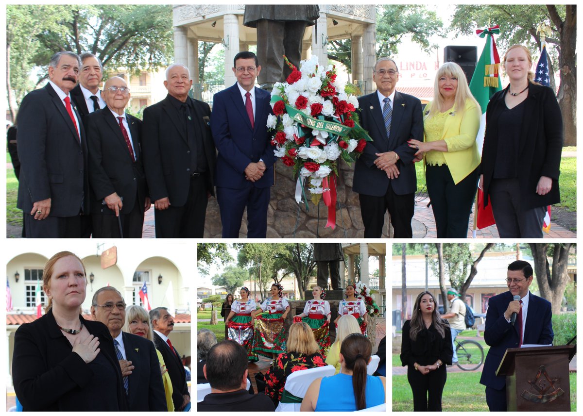 Llevamos a cabo la ceremonia conmemorativa del 162 Aniversario de la #BatalladePuebla en la Plaza San Agustín con @cityoflaredo y @USAConNVL. Este evento resalta los profundos vínculos históricos, culturales y familiares entre México y Estados Unidos. ¡Feliz Cinco de Mayo!🇲🇽🤝🇺🇸